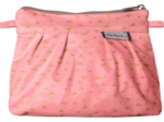 Mini Pleated clutch bag powdered gold triangle