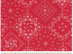 Cotton fabric ex2214 red paisley