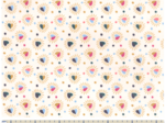 Coated fabric ex2307 multicolor hearts