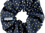 Scrunchie navy gold star