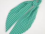 Long tail scrunchie green mint gingham