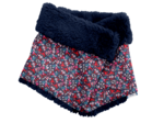 Children fur scarf snood romance fleurie