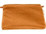 Coton clutch bag caramel golden straw
