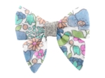 Mini bow tie clip pastel fleuri