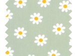 Cotton fabric ex2502 mint daisies