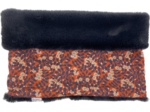 Adult Fur scarf snood vermilion foliage