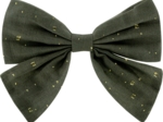 Bow tie hair slide gaze pois or kaki