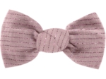 Small bow hair slide gaze lurex rose