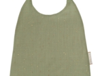 Elastic napkin child almond green with golden dots gauze