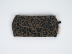 Glasses case mocha quilted leopard