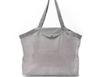 Pleated tote bag - Medium size grey gold star