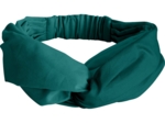 crossed headband emerald green