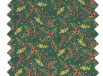 Cotton fabric ex2237 green holly