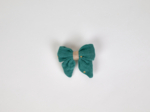 Mini bow tie clip gaze pois or eucalyptus