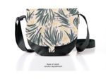 Flap of small shoulder bag fleurs d'artifice
