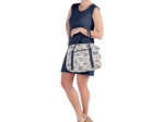 Bowling bag  jouy cloth navy blue