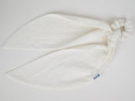 Long tail scrunchie starry white english embroidery 