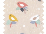 Cotton fabric ex2320 multicolored sparrows