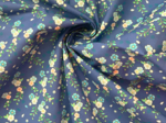 Cotton fabric ex2446 blue retro bouquet