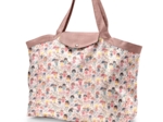 Tote bag with a zip petites filles pop