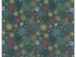Cotton fabric ex2556 christmas star gold green blue