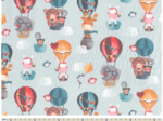 Cotton fabric ex2435 animals in balloon