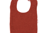 Bib - Baby size lurex terracotta gauze