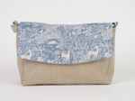 Flap of shoulder bag toile de biche