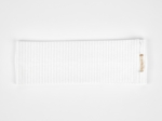 Stretch jersey headband  white ribbed jersey