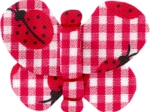 Butterfly hair clip ladybird gingham