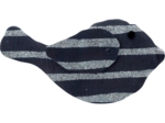 Tits hair clips striped silver dark blue