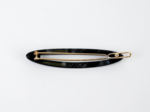 Side Oval Hair Clip pearl black