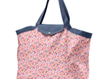 Tote bag with a zip lianes printanieres