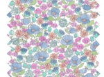 Cotton fabric pastel fleuri