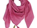 Pom pom scarf fuchsia gold star