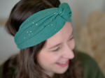 crossed headband gaze pois or eucalyptus