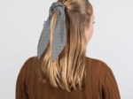 Short tail scrunchie vichy noir