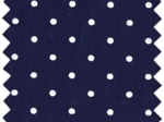 Coated fabric navy blue spots