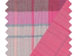 Cotton Fabric ex2409 double gauze pink checks