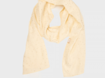 Lightweight Scarf gaze pois or écru