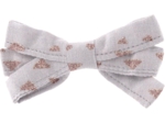 Ribbon bow hair slide gray copper triangle