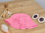Sun Hat for baby gaze pois or rose sorbet