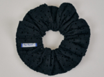 Scrunchie broderie anglaise noire
