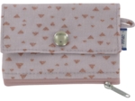 zipper pouch card purse gray copper triangle