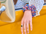 Scrunchie hippie fleurie