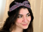 Wire headband retro romance fleurie