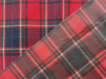 Coated fabric tartan rouge