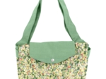 Tote bag with a zip menthol berry
