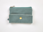 Zipper pouch card purse lichen corduroy