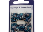 Small bows hair clips paquerette marine